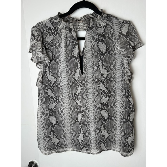 1.‎ STATE Womens Animal Print Blouse - Picture 2 of 5